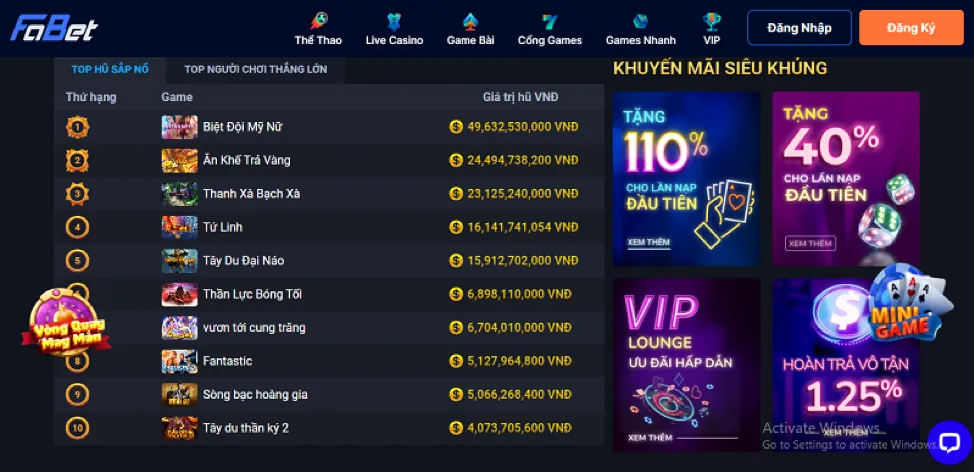 Kho game đa dạng tại hk88 nhà cái